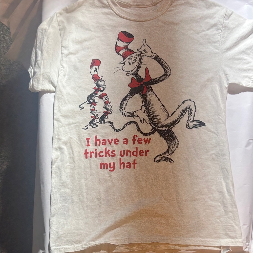 Dr. Seuss ‘I Have A Few Tricks Under My Hat’ White T-Shirt